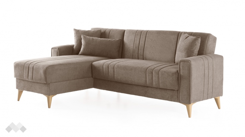 Ъглов диван Омега универсален ъгъл кафяв - изглед 4