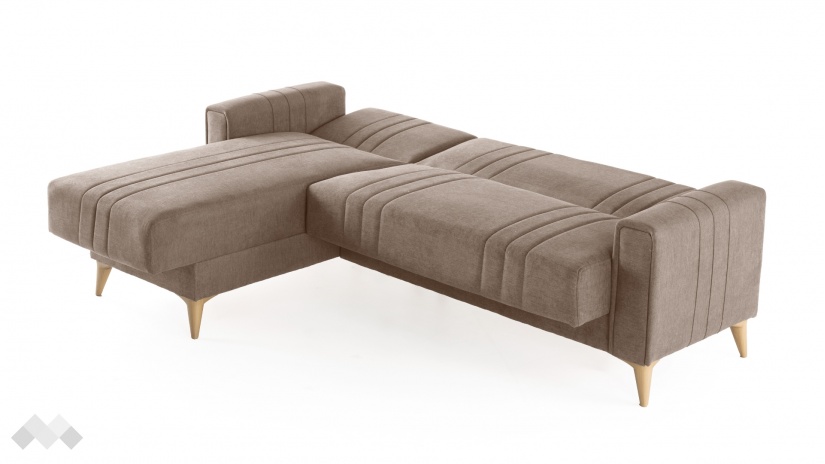 Ъглов диван Омега универсален ъгъл кафяв - изглед 10