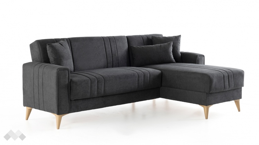 Ъглов диван Омега универсален ъгъл сив - изглед 5 - МебелМаг Ъглов диван Омега универсален ъгъл сив - изглед 5