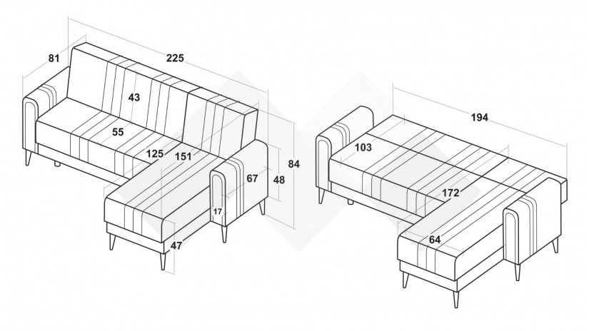 Ъглов диван Омега универсален ъгъл зелен - изглед 11 - МебелМаг Ъглов диван Омега универсален ъгъл зелен - изглед 11