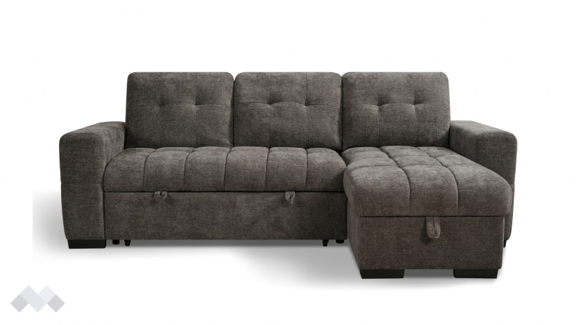 Ъглов диван Орбо универсален кафяв - изглед 3