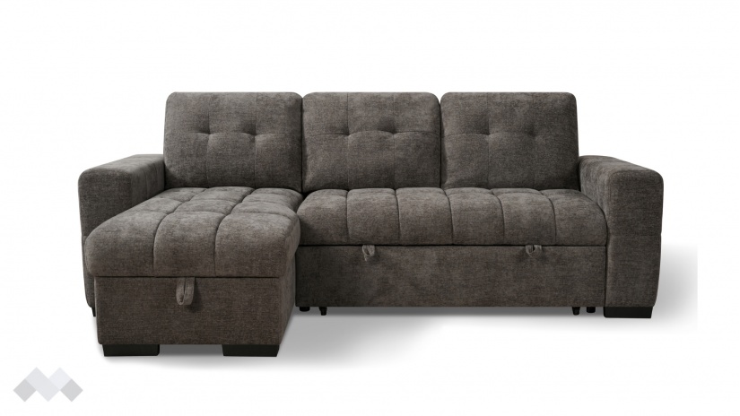 Ъглов диван Орбо универсален кафяв - изглед 4