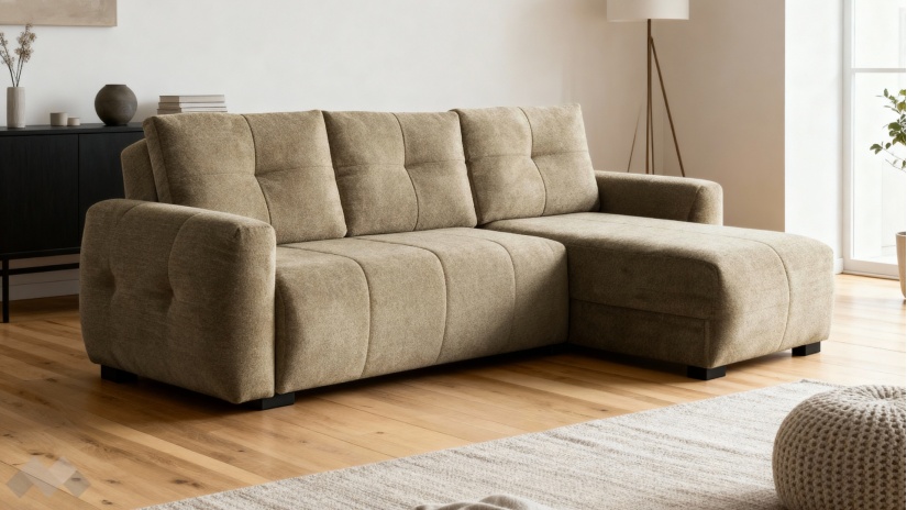 Ъглов диван Ролин Покет универсален ъгъл кафяв - изглед 1 - МебелМаг Ъглов диван Ролин Покет универсален ъгъл кафяв - изглед 1