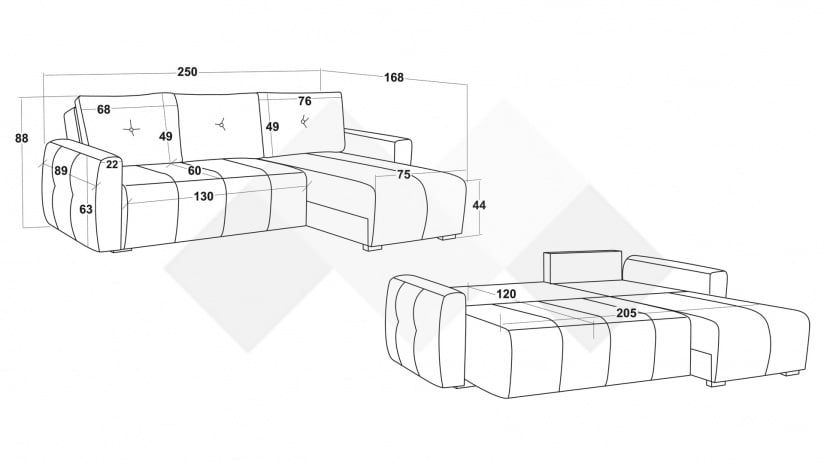 Ъглов диван Ролин Покет универсален ъгъл кафяв - изглед 11 - МебелМаг Ъглов диван Ролин Покет универсален ъгъл кафяв - изглед 11