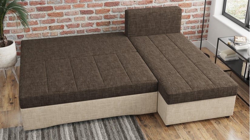 Ъглов диван Селин кафяв със светло кафяво - изглед 9 - МебелМаг Ъглов диван Селин кафяв със светло кафяво - изглед 9