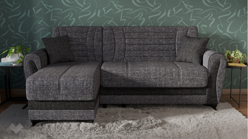 Ъглов диван Серен универсален ъгъл сив - изглед 4