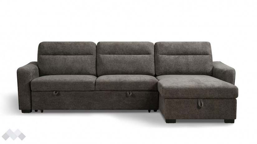 Ъглов диван Велуто универсален кафяв - изглед 3