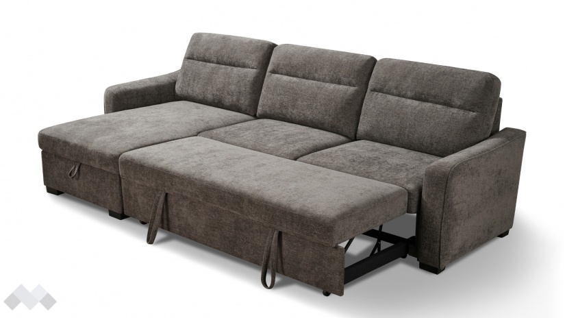 Ъглов диван Велуто универсален кафяв - изглед 8