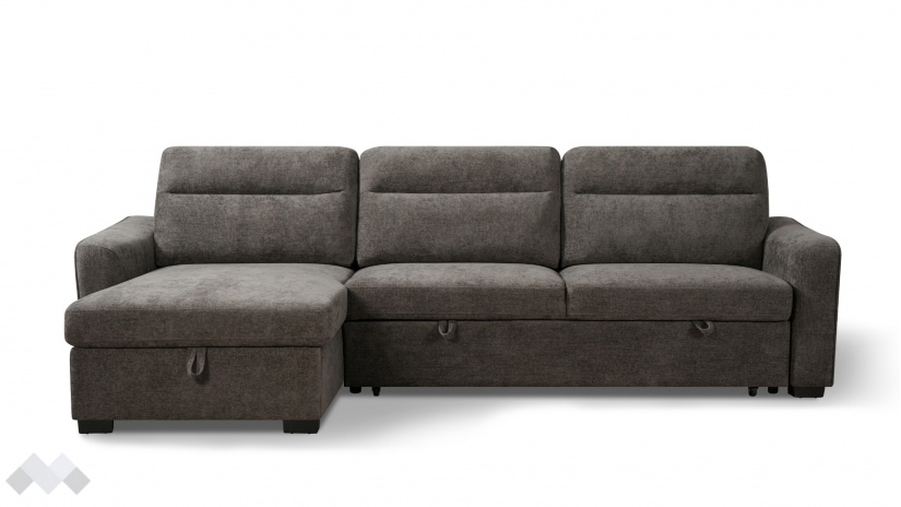 Ъглов диван Велуто универсален кафяв - изглед 4