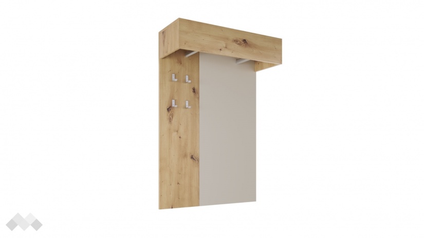 Закачалка Фийл дъб артисан сатен - изглед 1 - МебелМаг Закачалка Фийл дъб артисан сатен - изглед 1