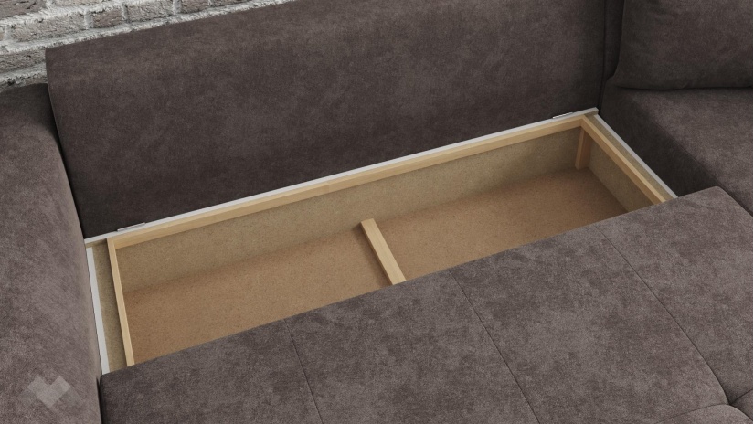 Ъглов диван Сиера с посока кафяв - изглед 3 - МебелМаг Ъглов диван Сиера с посока кафяв - изглед 3