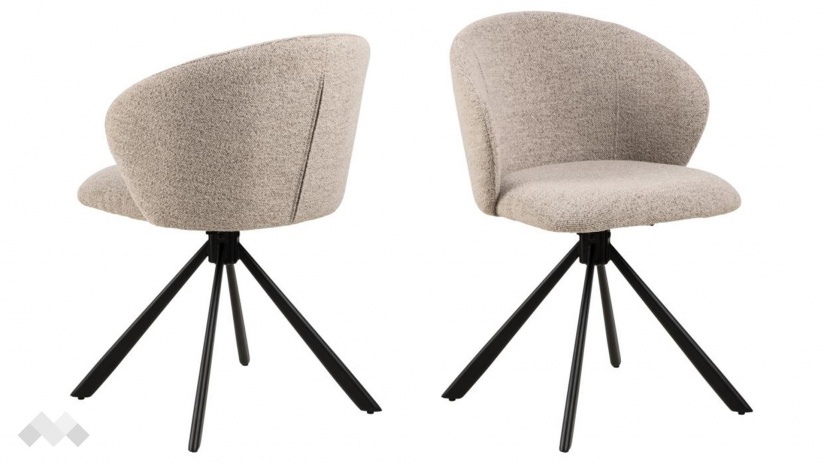 Трапезен стол Павиана бежов - изглед 2