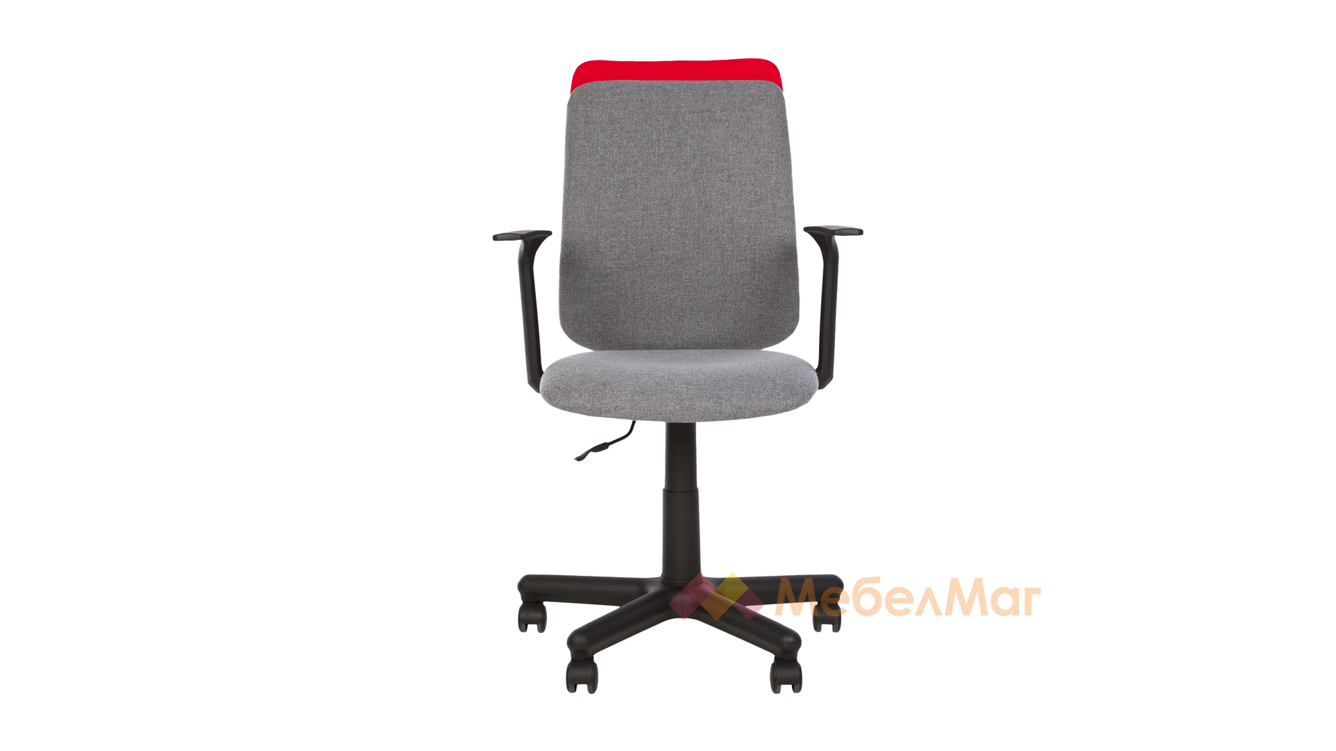 Работен стол Виктор сиво с червено - изглед 2