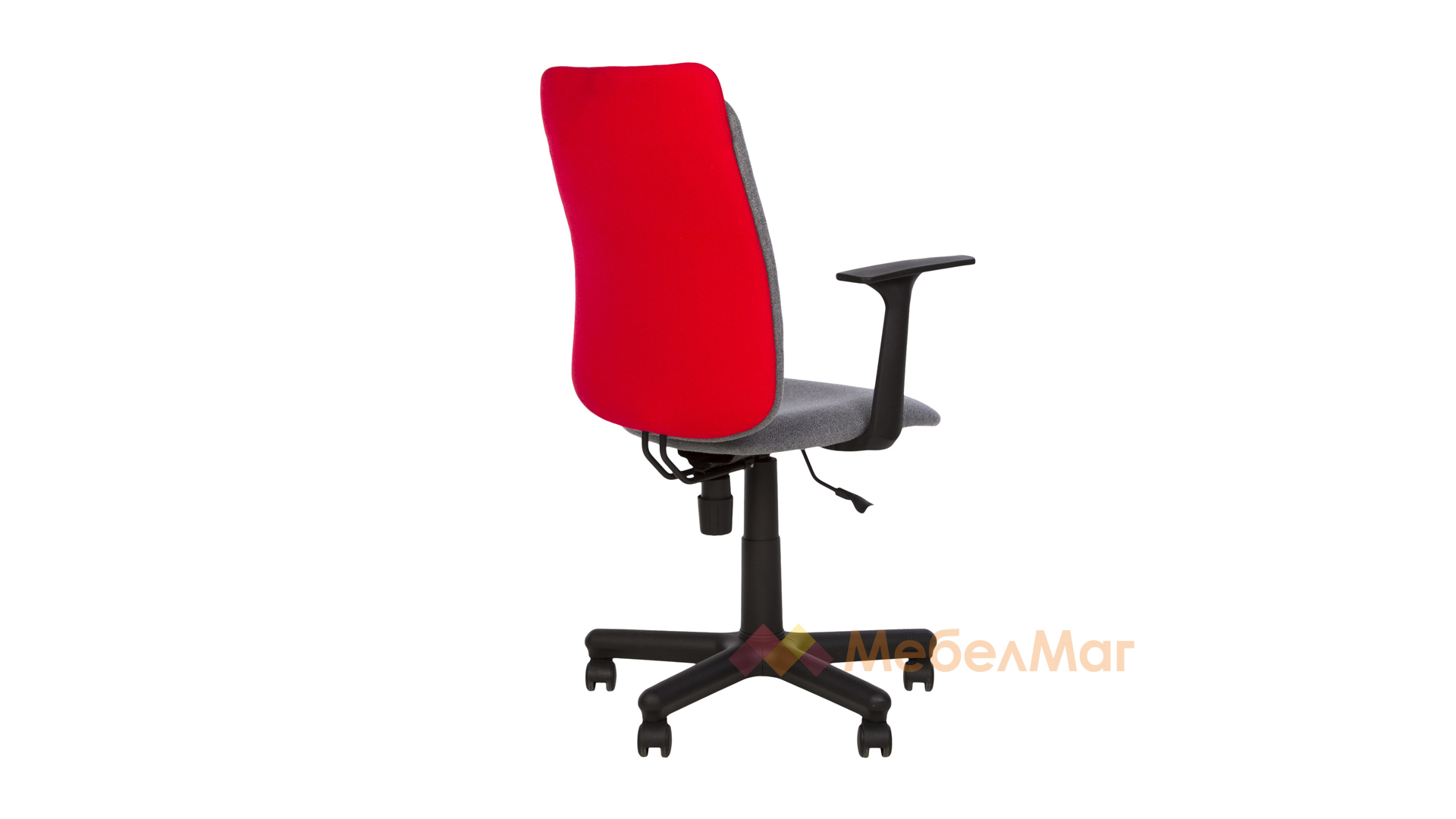 Работен стол Виктор сиво с червено - изглед 4